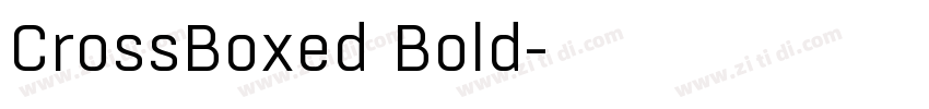 CrossBoxed Bold字体转换